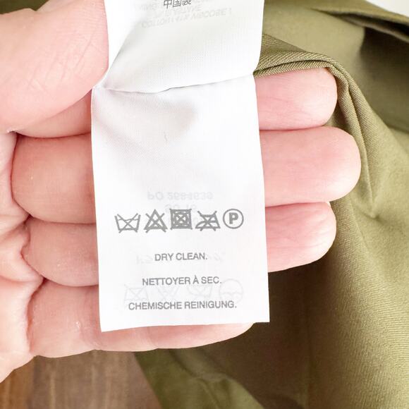 J. Crew Promotion Sheath Dress Asymmetrical Neckline Pencil Style Army Green 14 - Picture 7 of 10